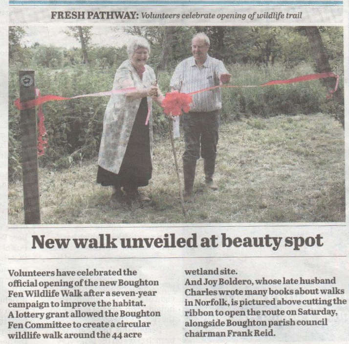 Boughton Fen Wildlife Walk Opening Ceremony, Lynn News 27th June 2014